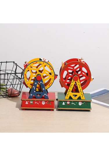 Suntek Yılbaşı Müzik Kutusu Tekerlek Masaüstü Kırmızı