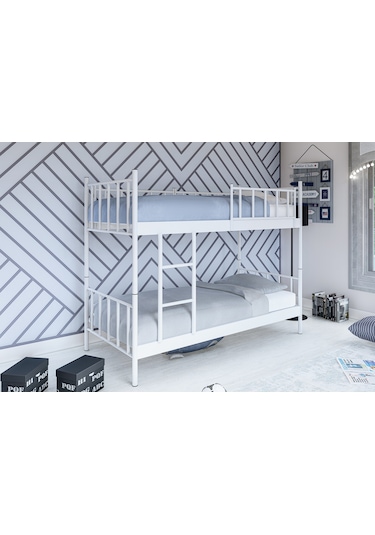 Metalia Gm 127 Ayrilabilir Çiftli Ranza Beyaz 90x190