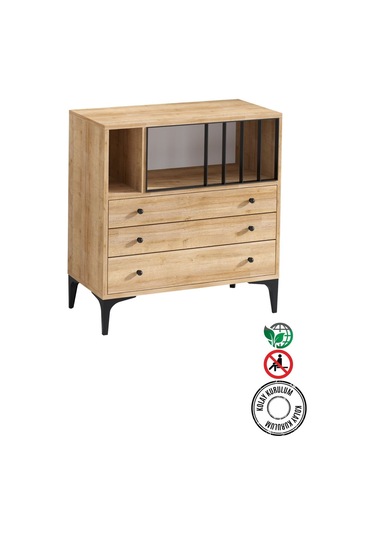 Decormet Nevada Şifonyer Safir Meşe Diğer