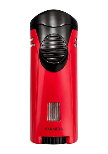 Parmida Tek Torch Pürmüz Kırmızı Metal Puro Çakmağı - Tr9312