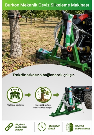 Burkon Mekanik Ceviz Silkeleme Makinası