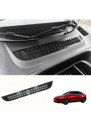 Yaleker Tesla Model Y 2025+ Juniper İçin Abs + Paslanmaz Çelik Havalandırma Girişi Korumalı Ağaç Yaprağı-toz Engelleyici Koruma Kapağı Sol+sağ Set