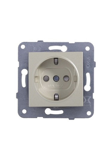 Viko Artline Novella Metalik Beyaz Topraklı Priz Çerçevesiz 92605642