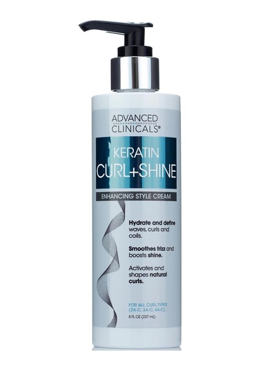 Advanced Clinicals Keratin Curl + Shine Şekillendirici Saç Kremi 237 ML