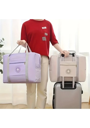 Hightower Yeşil Büyük Kapasiteli Seyahat Çantası Katlanır Portatif Giysi Depolama Çantası Yeşil