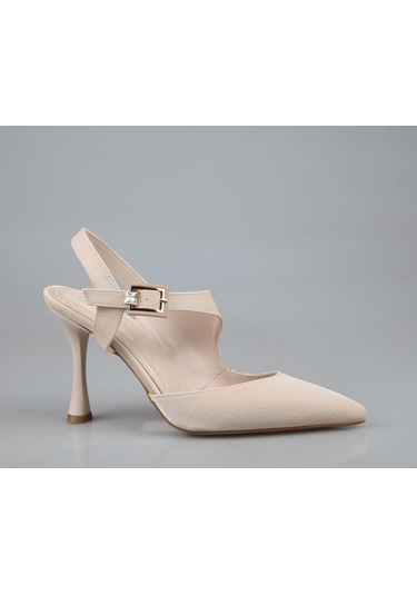 Feles 038-2506 Ten Rengi Kadın Topuklu Ayakkabı Ten Rengi
