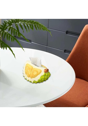 Homyl Durian Şekilli Mendil Kutusu Sevimli Dispenseri Banyo Yeşil