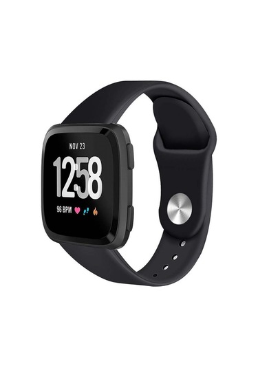 Fitbit Versa Için Spor Düz Renk Yumuşak Silikon Akıllı Saat Kord