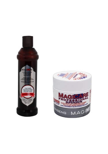 Magicare Supergrow Purifying Yıpranmış ve Işlem Görmüş Saçlar İçin Şampuan 450 ML + Magicare Supergrow Saç ve Saç Derisi Bakım Kremi 200 ML