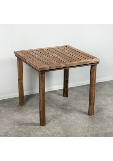 Weblonya Ahşap Şezlong Sehpası Bahçe Balkon Masası 2093 Kahverengi