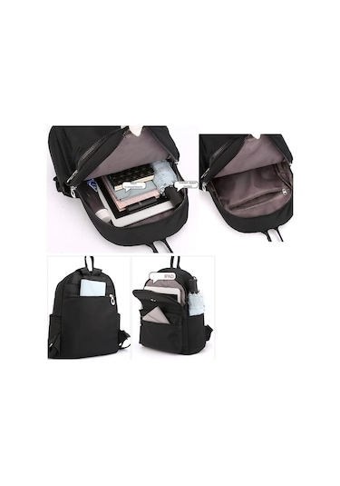 Tl-016 Kadın Sırt Çantası - Siyah 40g Geo Black