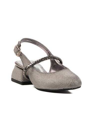 Platin Taş İşlemeli Kız Çocuk Sandalet 253 Ry 4091 P Platin