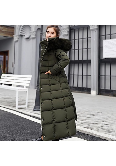 Barbora Günlük Kışlık Tam Boy Şişme Kadın Mont Bt180Haki1