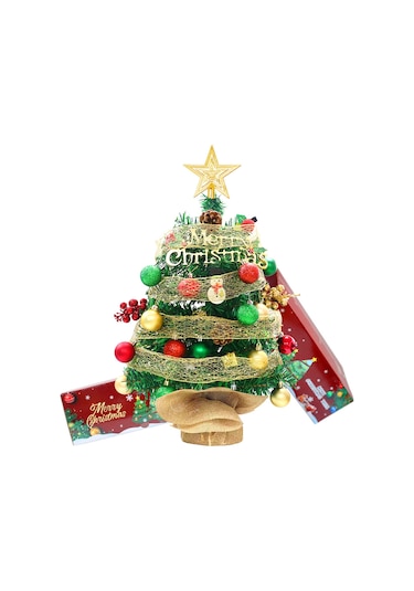 Akülü Led Dize Işıklar İle 2ft Led Masa Noel Ağacı Çok Renkli