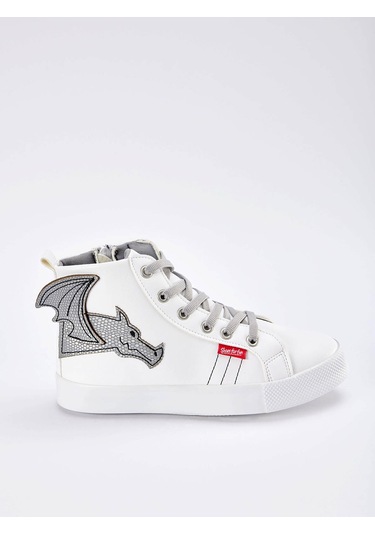 Denokids Ejderha Erkek Çocuk Beyaz Sneakers