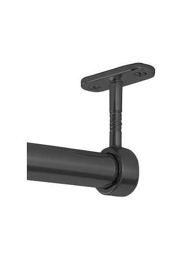 Dolap Askı Borusu Yuvarlak Siyah 40 Cm Siyah