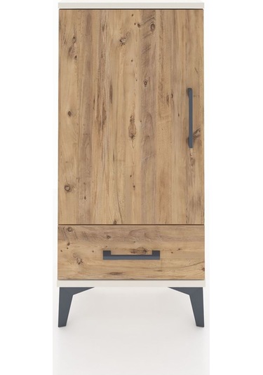 Arges Komodin 3 Raflı Tek Çekmeceli Tek Kapaklı 44x30x96 Aytaşı-çam Aytası