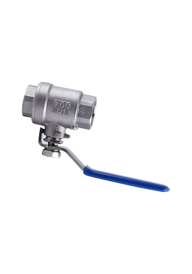 Kosona 304 Paslanmaz Çelik 2 Parça Topaç Kapağı, 1/2" Dn15, Düşük Tork, Kayma Olmadan Açma-kapama, Tek Oturaklı, Konik Mutfaklı