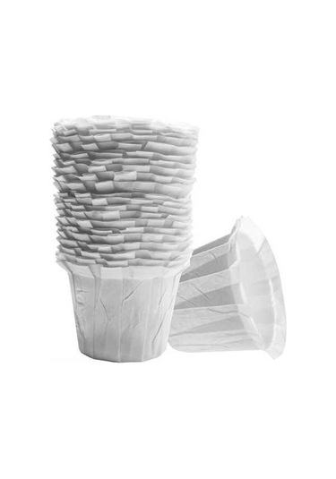 Pazly Yeniden Kullanılabilir Keurig K-cup Filtreleri - 100 Adet Beyaz, Doğal Biyobozunur Beyaz