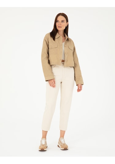 Pierre Cardin Kadın Bej Gömlek Desenli 50289457-vr011 Bej Pierre Cardin Kadın Bej Gömlek Desenli 50289457-vr011 Bej