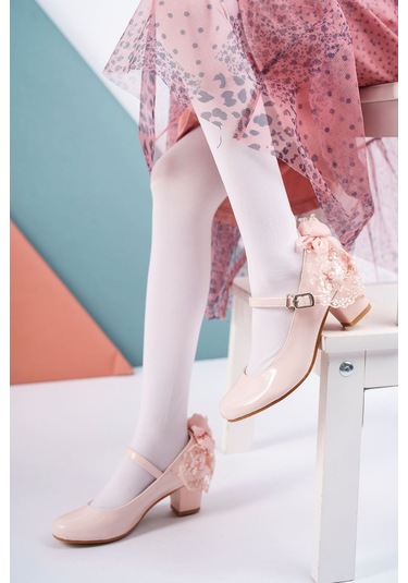 Epaavm - Topuklu Pembe Rugan Kız Çocuk Ayakkabı - Mwm012508p Pembe
