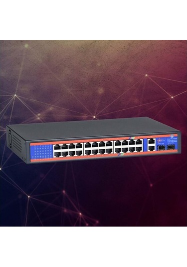 Ztech Zr-p2421fn 24+2+2 Poe Switch 350w +2 10/100/1000