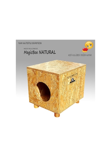 Kedi Kulübesi Profesyonel Magicbox Natural Kedi Evi 32 x 36 x 37 CM