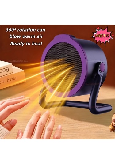 Trendooze 220v Masaüstü Taşınabilir Isıtıcı Yatak Odası Ofis Yurt Koyu Renk Model