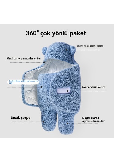 Bebek Kalın Yorgan Çift Amaçlı 0 - 3 Ay - Pembe