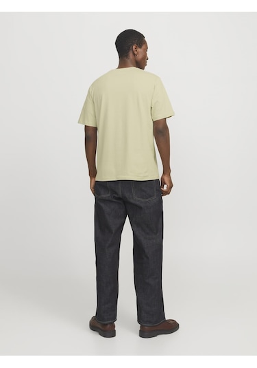 Jack & Jones Erkek Kabartma Logo Baskili Tisört - Vesterbro - 12240121 Celadon Tint