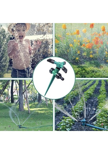 Garfans 2pcs 360 Dönen Çim Yağmurlama Sistemi Otomatik Bahçe Su Sulama Yard Outdoor 7870 Diğer