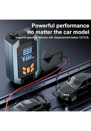 Dijital Kablosuz Usb Type-c 4 1800mah Göstergeli Oto Lastik Şişirme Hava Pompası