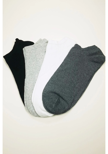 Dikişsiz Erkek Bilek Çorap Dört Mevsim Yumuşak Doku 4 Çift Çok Renkli