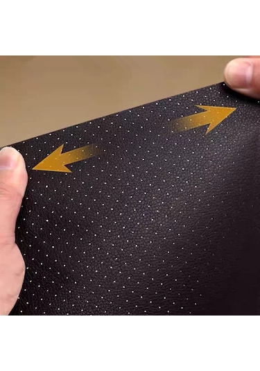 Nefes Alabilen Delikli Deri Tamir Etiketi, Kendinden Yapışkanlı Deri Yamalar, Red Brown 10x150cm