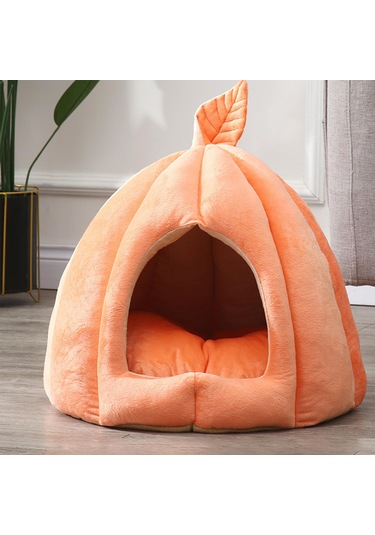 Suntek Mağara Pet Yatak Köpek Çadırı Turuncu-35x35x35cm