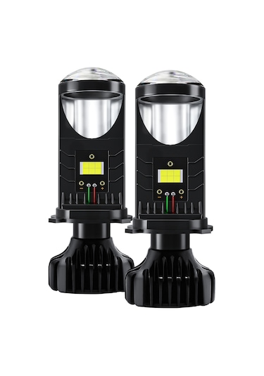 Maiyame 80w 6000k 20000lm Ip68 Su Geçirmez H4 Led Far Ampülü, Csp-led Çip, 50000 Saat Ömür, Siyah, Çift Paket