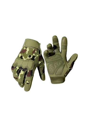 Tangshopping Taktik Eldiven Askeri Ordu Balıkçılık Çalışması Dokunmatik Ekran Kaymaz Mat Avcılık Kamuflajl