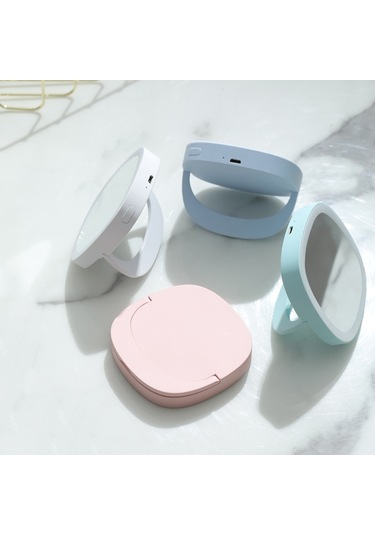 Sones Sf-hz1 Şeker Makyaj Aynası Güzellik Makyaj Işığı Depolama Taşınabilir Led Mini Dolum Işığı Güzellik Makyaj Aynası Beyaz