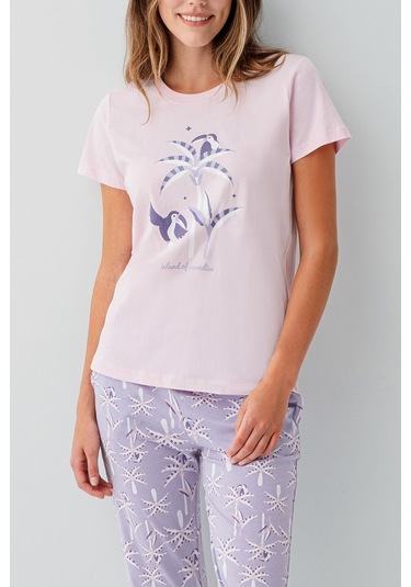 Rolypoly Kadın Pembe Pijama Takım Pembe