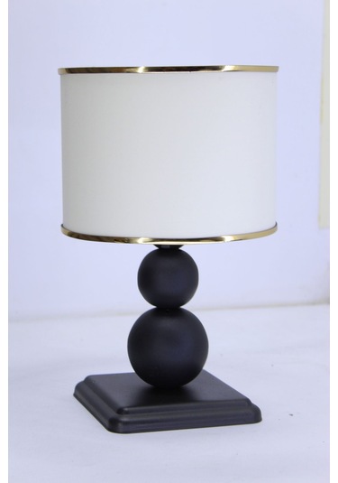 Decor Kare Top Abajur Gece Lambası Abajuru Siyah