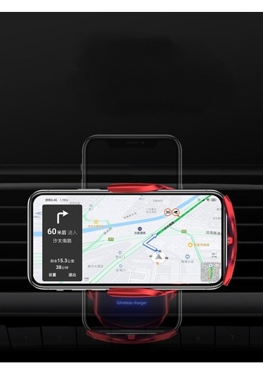 Luckysouk Manyetik Araç Kablosuz Şarj Cihazı, Havalandırmalı Gösterge Paneli Araç Şarj Ünitesi- Siyah Vantuzlu Yok Evet Okbc4p