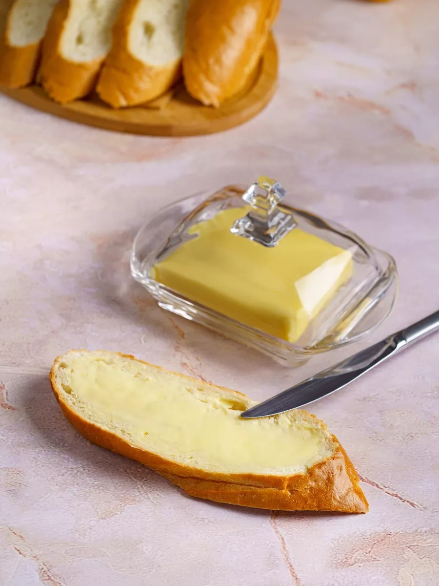 Homehoud Tereyağı İçin Cam Kase, Krem Peynir Kabı Kapaklı 165080990 Beyaz