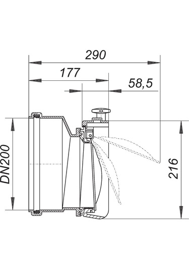 Dallmer Dn200'lük Atık Pis Su Rögar Klapesi -