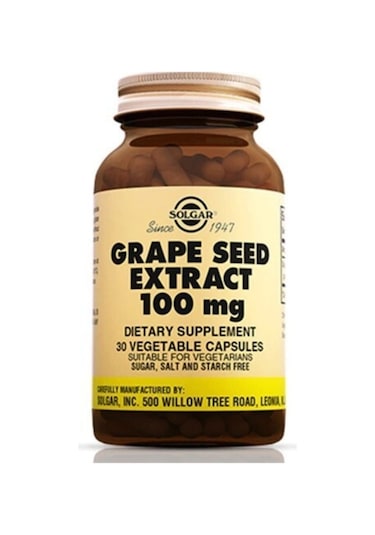 Solgar Grape Seed Extract 100 MG 30 Kapsül