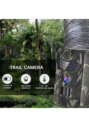 Springsun 12mp 1080p Outdoor Av Kamera, 26 Ir Led Gece Görüşü, 1 Saniye Tetik Hızı, 110 Algılama Açısı, Ip56 Su Geçirmez, Vahşi Hayat Gözlem Ve Güvenlik İçin Çok Renkli