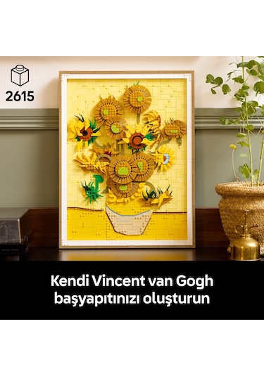 LEGO® Art Vincent van Gogh – Ayçiçekleri 31215 - Yetişkinler için Yaratıcı Dekoratif Model Yapım Seti (2615 Parça)