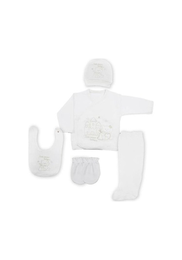 Bebitof Prens Nakışlı Erkek 5 Parça Zıbın Seti Bbtf 665 Çok Renkli