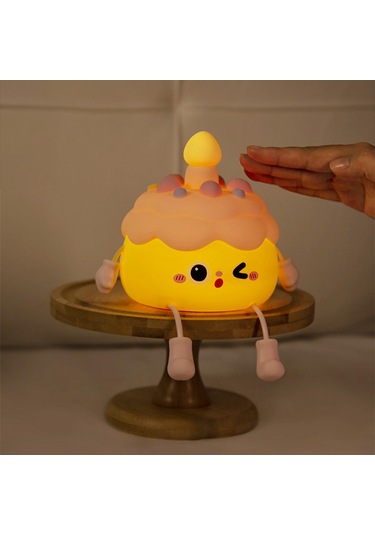 Homyl Doğum Günü Pastası Gece Lambası Emzirme İçin Sevimli Çok Renkli