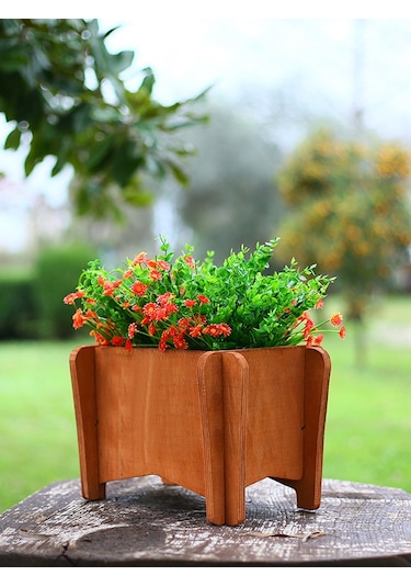 Mandu Ahşap Balkon Saksı Çiçeklik