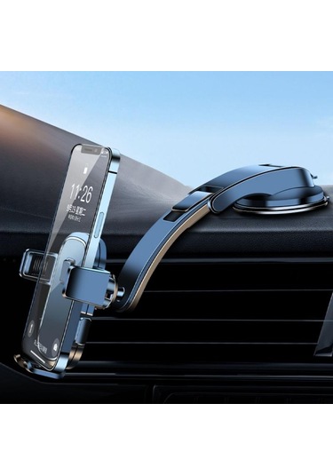 Seametal Araç Telefonu Tutucu Araç Montaj Tutucu Vantuz 360 Cep Telefonu Desteği İçin Ayarlanabilir Stand